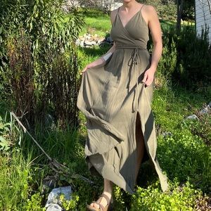 Sage Bridesmaid Dress w/open back NWT